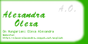 alexandra olexa business card